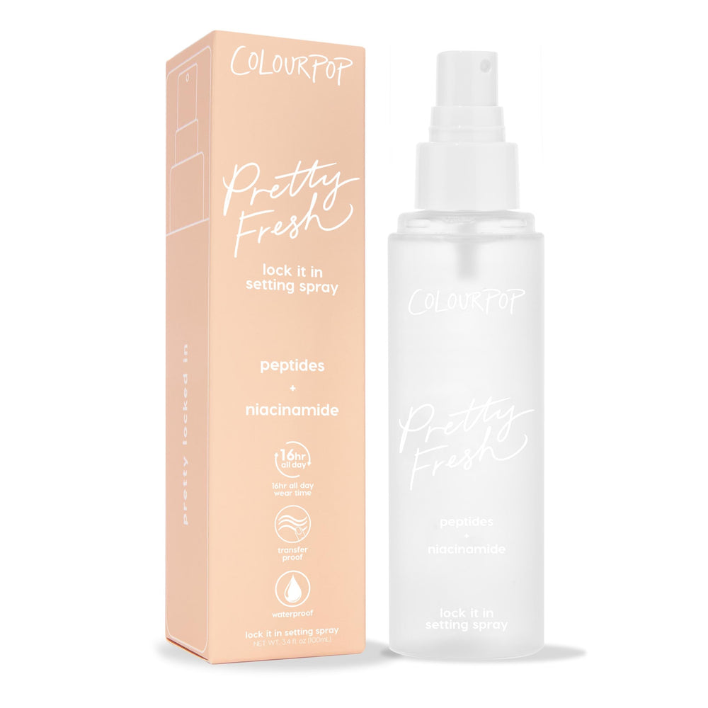 ColourPop Pretty Fresh Setting Mist bottle delivering lightweight hydration for dry skin