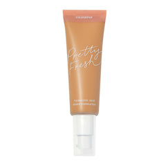 ColourPop Pretty Fresh tinted moisturizer bottle closeup shows hydrating formula for all-day radiance.