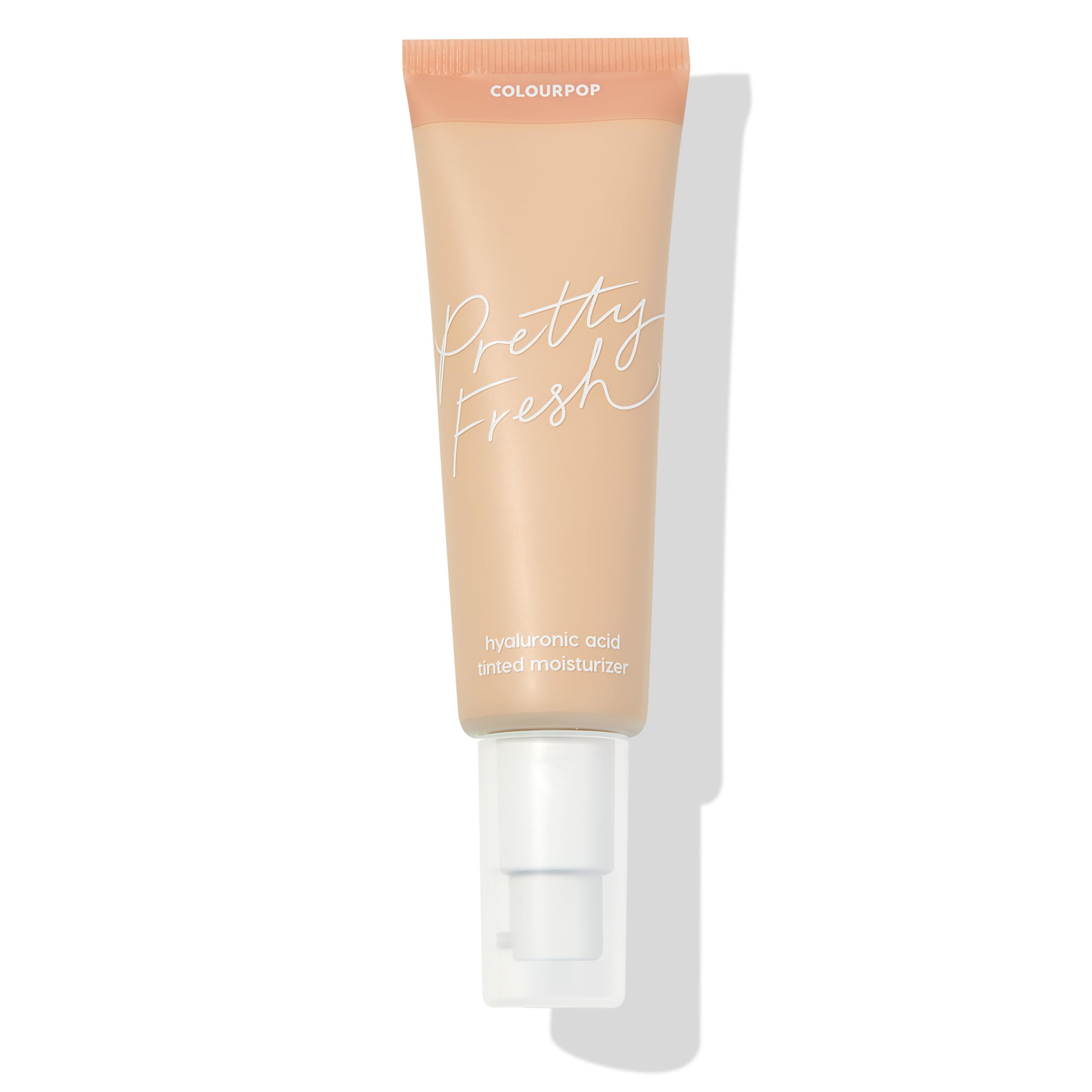 ColourPop Pretty Fresh tinted moisturizer bottle front reveals a lightweight, hydrating skin tint.