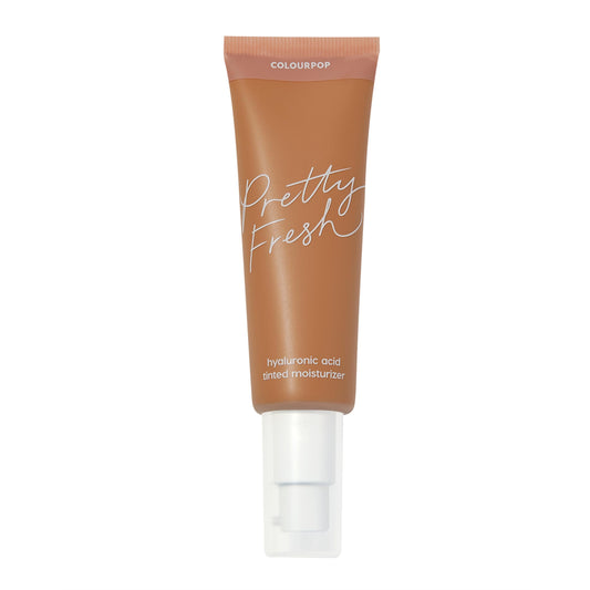 ColourPop Pretty Fresh tinted moisturizer bottle shows hydrating, light coverage for a natural glow.
