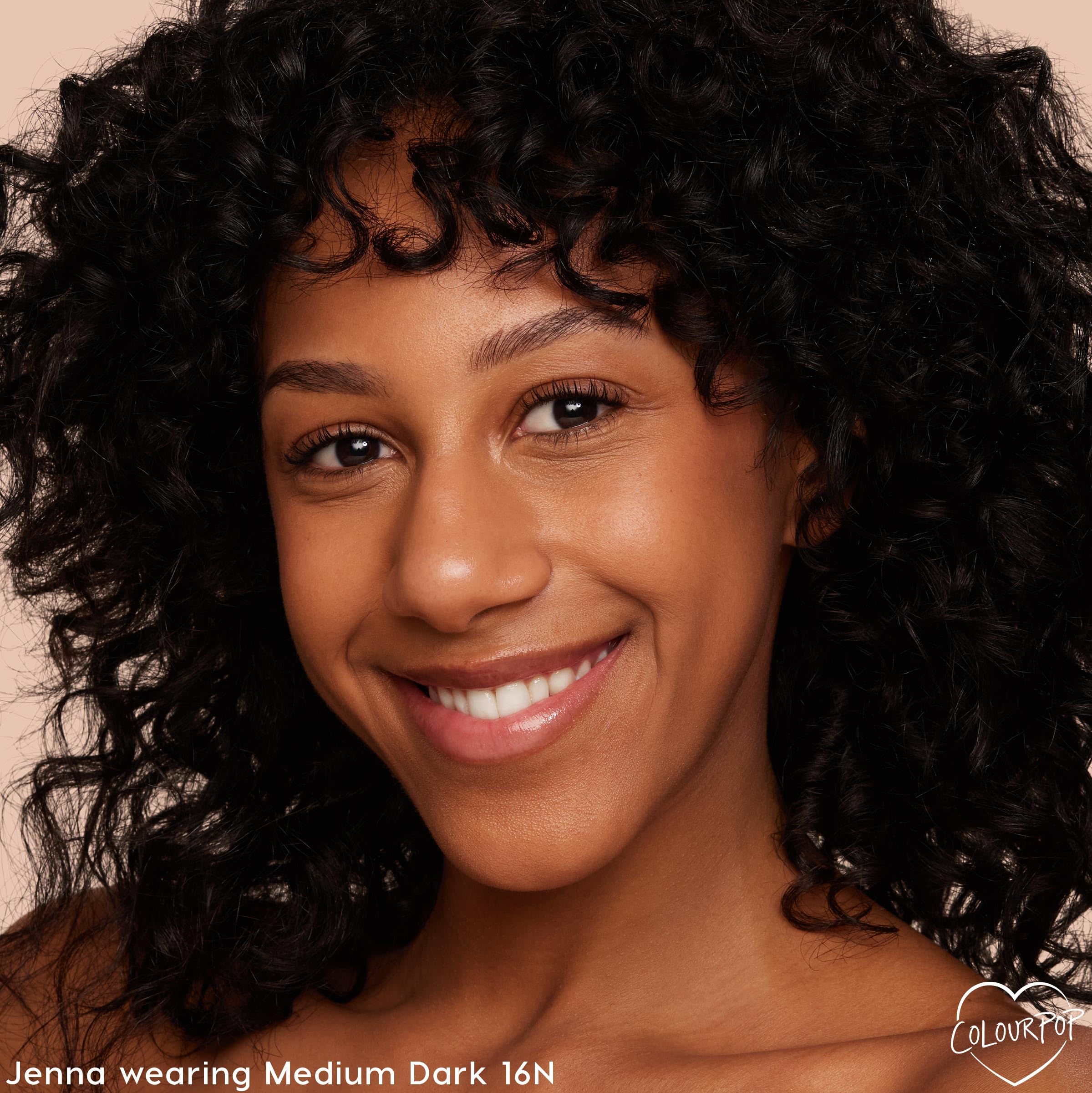 ColourPop Pretty Fresh texture swirl on cheek demonstrates buildable, natural-looking finish.