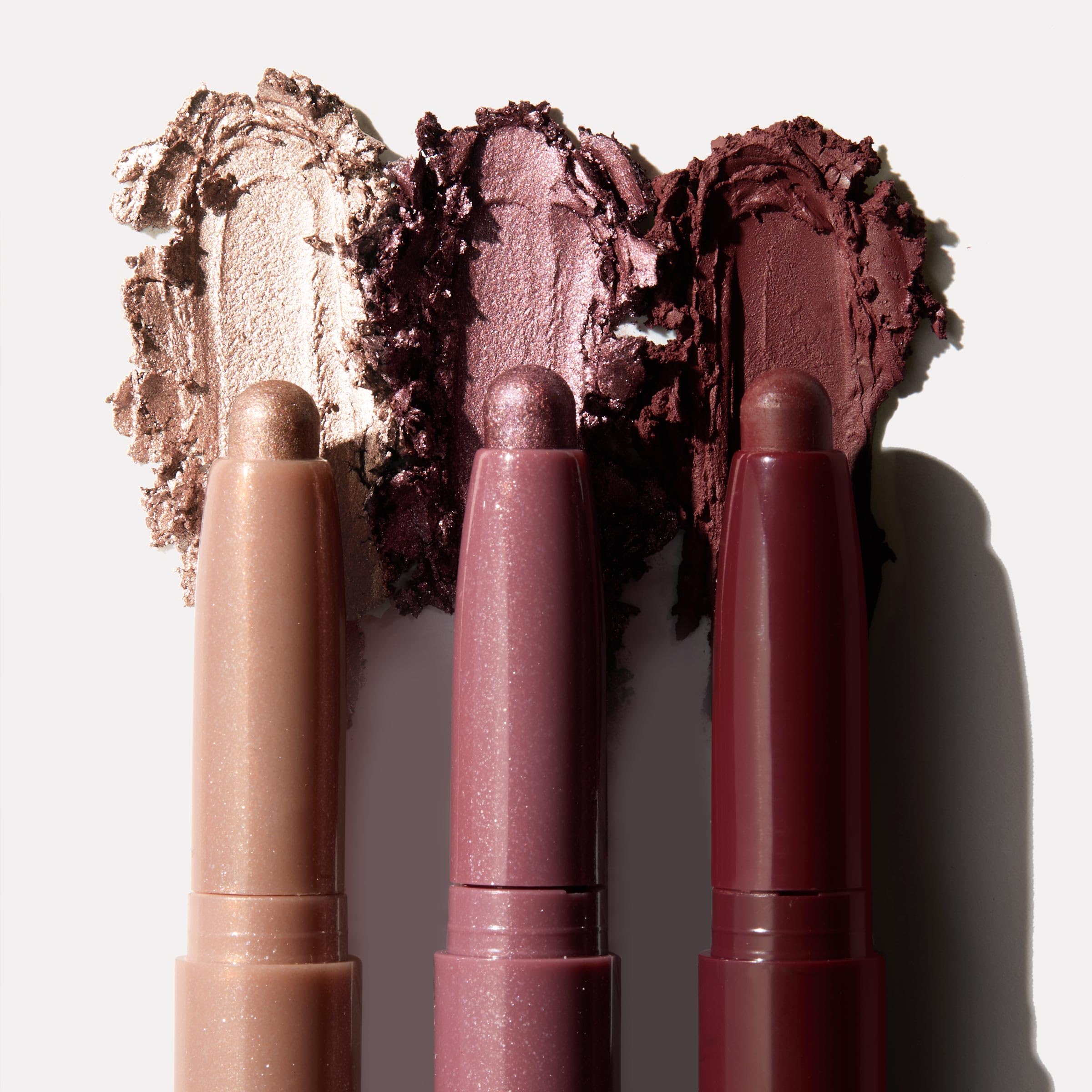 ColourPop Rose Goals Shadow Stix Socialite icy taupe swatches showing subtle definition.