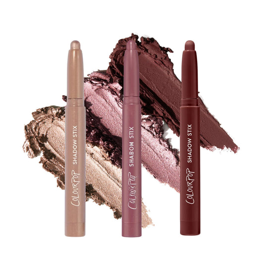 ColourPop Rose Goals Shadow Stix trio packaging for on-the-go eye looks.