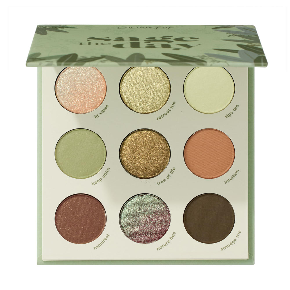 ColourPop Sage the Day palette closed in compact for on-the-go touch-ups.