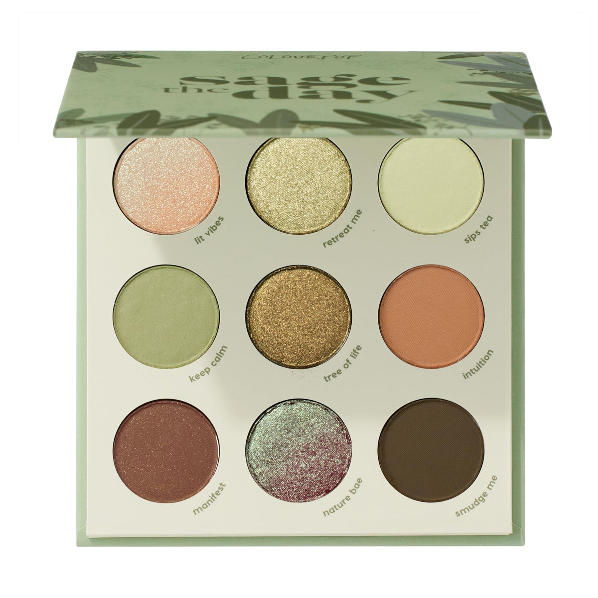 ColourPop Sage the Day palette closed in compact for on-the-go touch-ups.