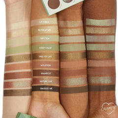 ColourPop Sage the Day swatches reveal rich pigments in matte and metallic finishes.