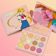 Open-swatches of ColourPop Sailor Moon palette reveal shade payoff and texture.