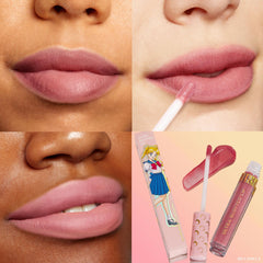 Flexible paddle applicator close-up for precise lip color application