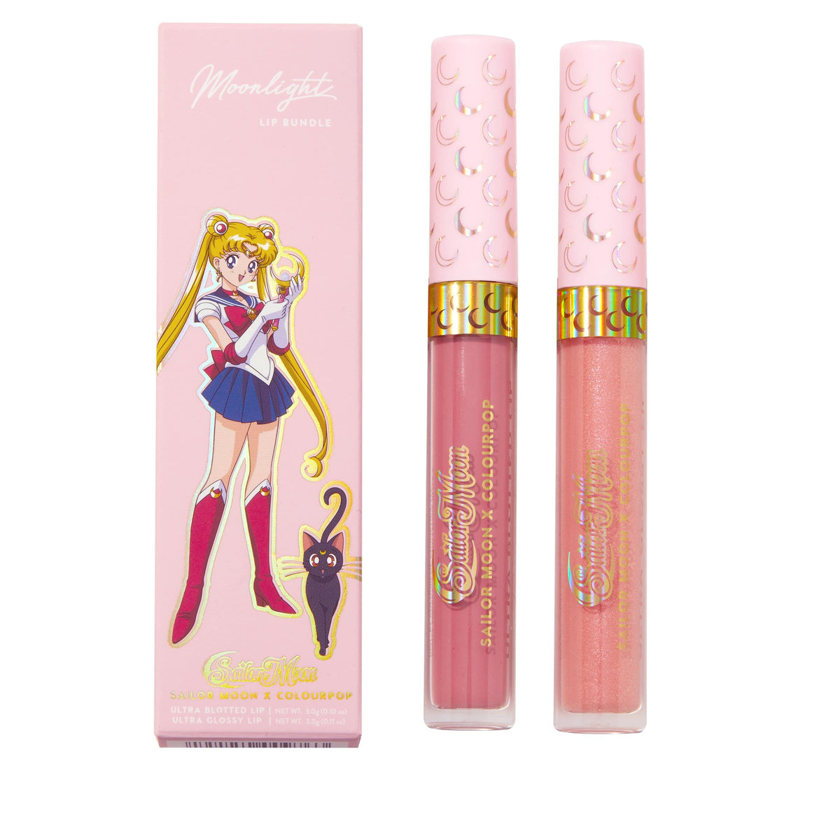 ColourPop Sailor Moon Bun Head blotted lip close-up for soft everyday pink