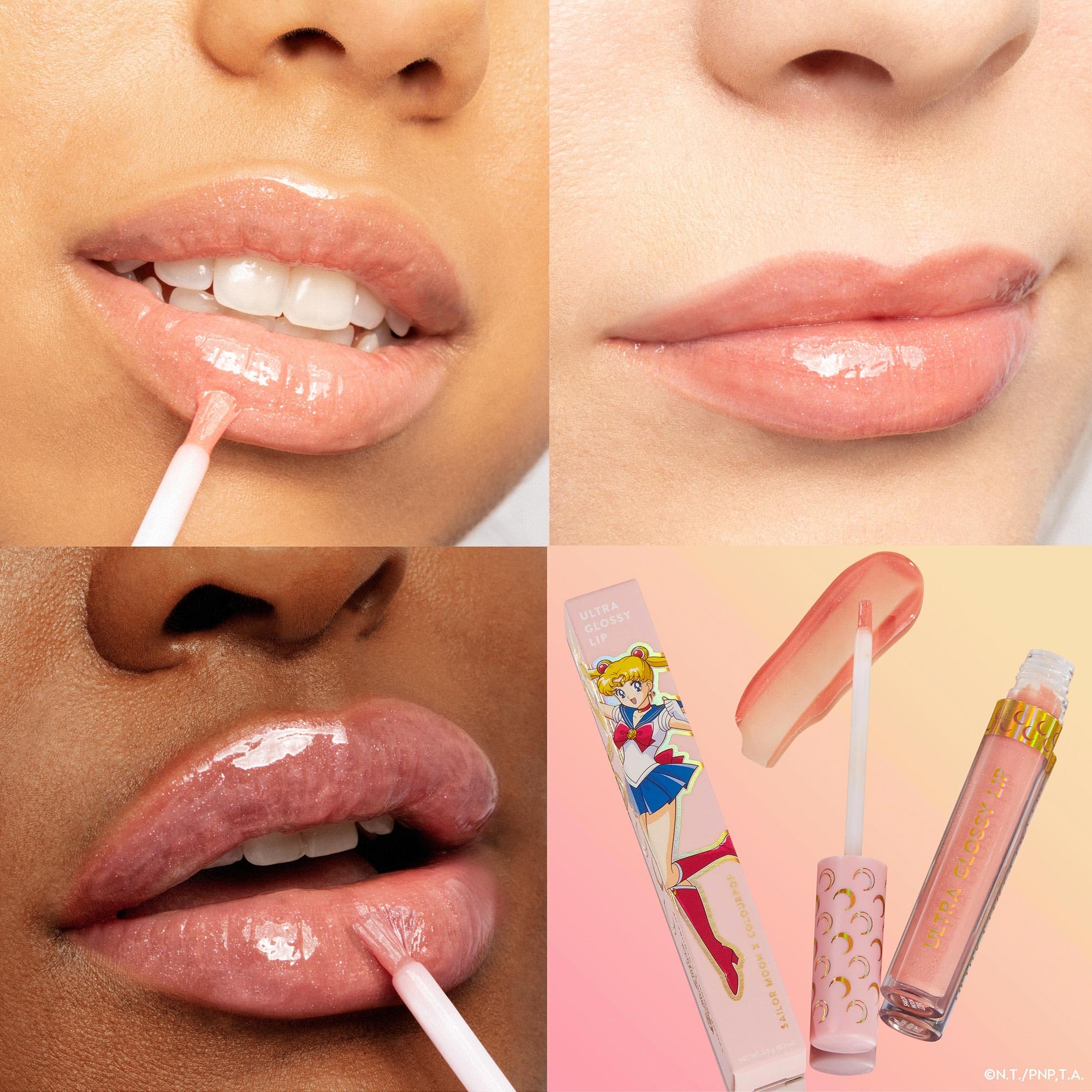 Collectible ColourPop Sailor Moon lip set packaging close-up