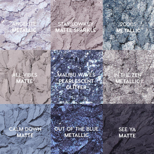 ColourPop So Elemental blue shades close-up showcases matte finishes for defined lids
