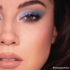 ColourPop So Elemental palette open with tools ready for creative eye looks