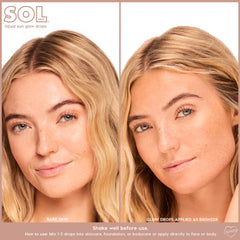 ColourPop Sol Glow Drops applied on the body for seamless sun-kissed radiance