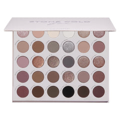 ColourPop Stone Cold Fox palette open shows 30 cool-toned shades for versatile makeup looks.
