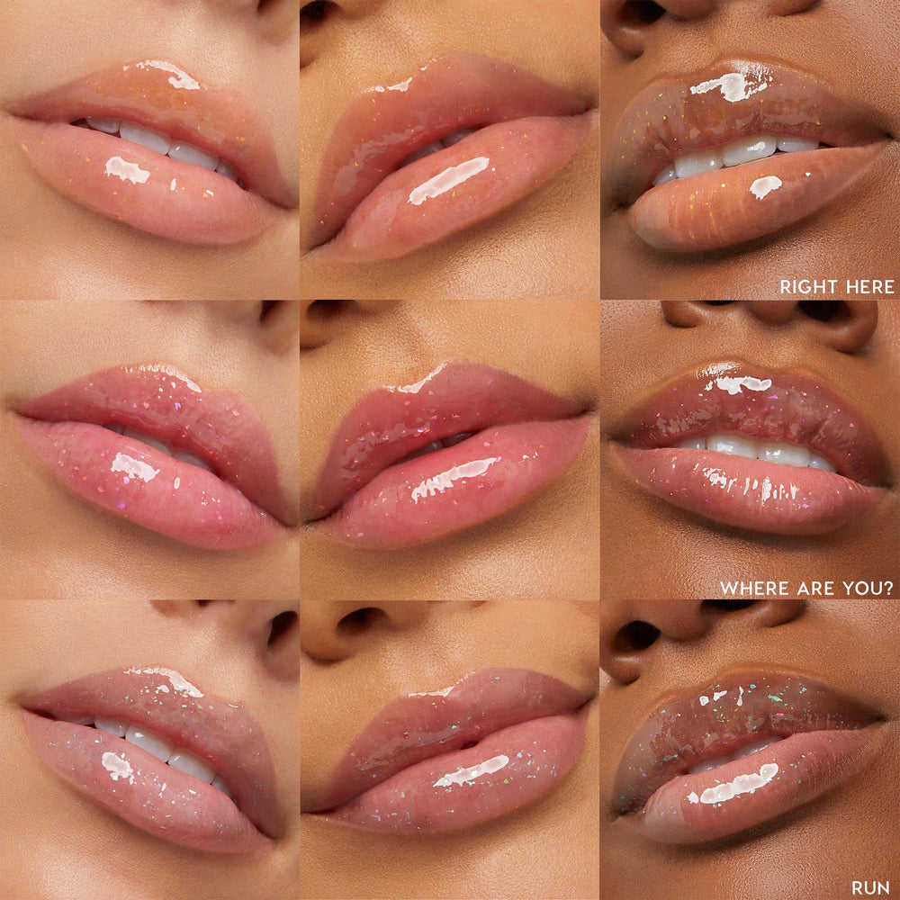ColourPop Talk to Me gloss-trio brush applicator applies a plush layer.