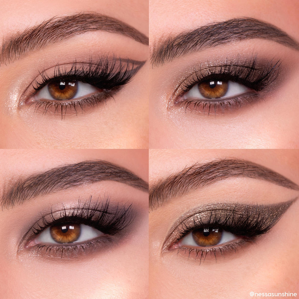 ColourPop That's Taupe metallic taupe swatch highlights luminous shimmer for glam looks.