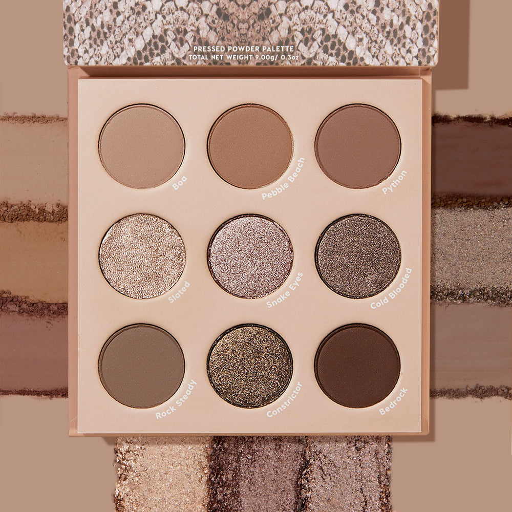 ColourPop That's Taupe swatches reveal metallic and matte finishes for quick matching.