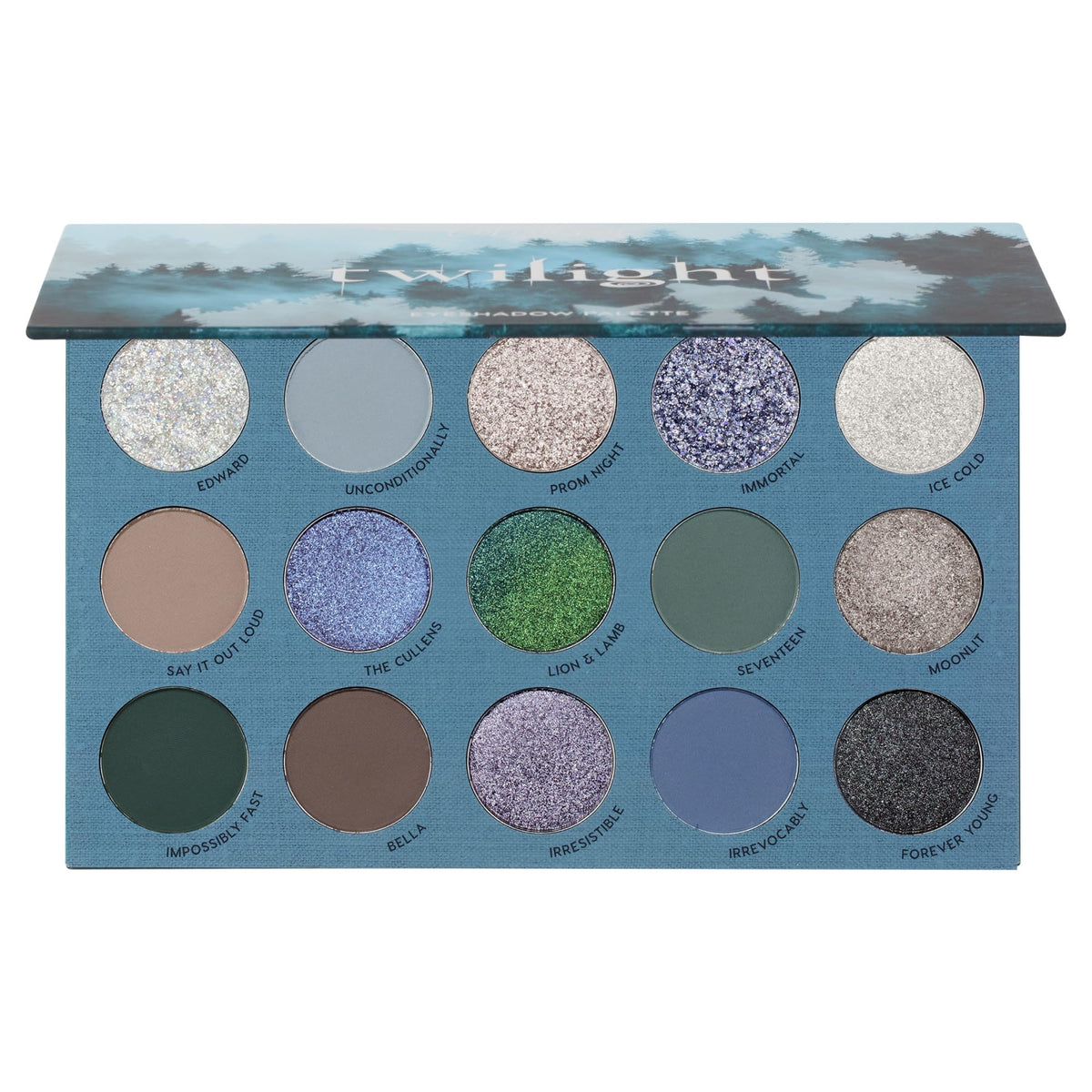 ColourPop Twilight Edward shade swatch for a dazzling frosty highlight and party-ready glow.