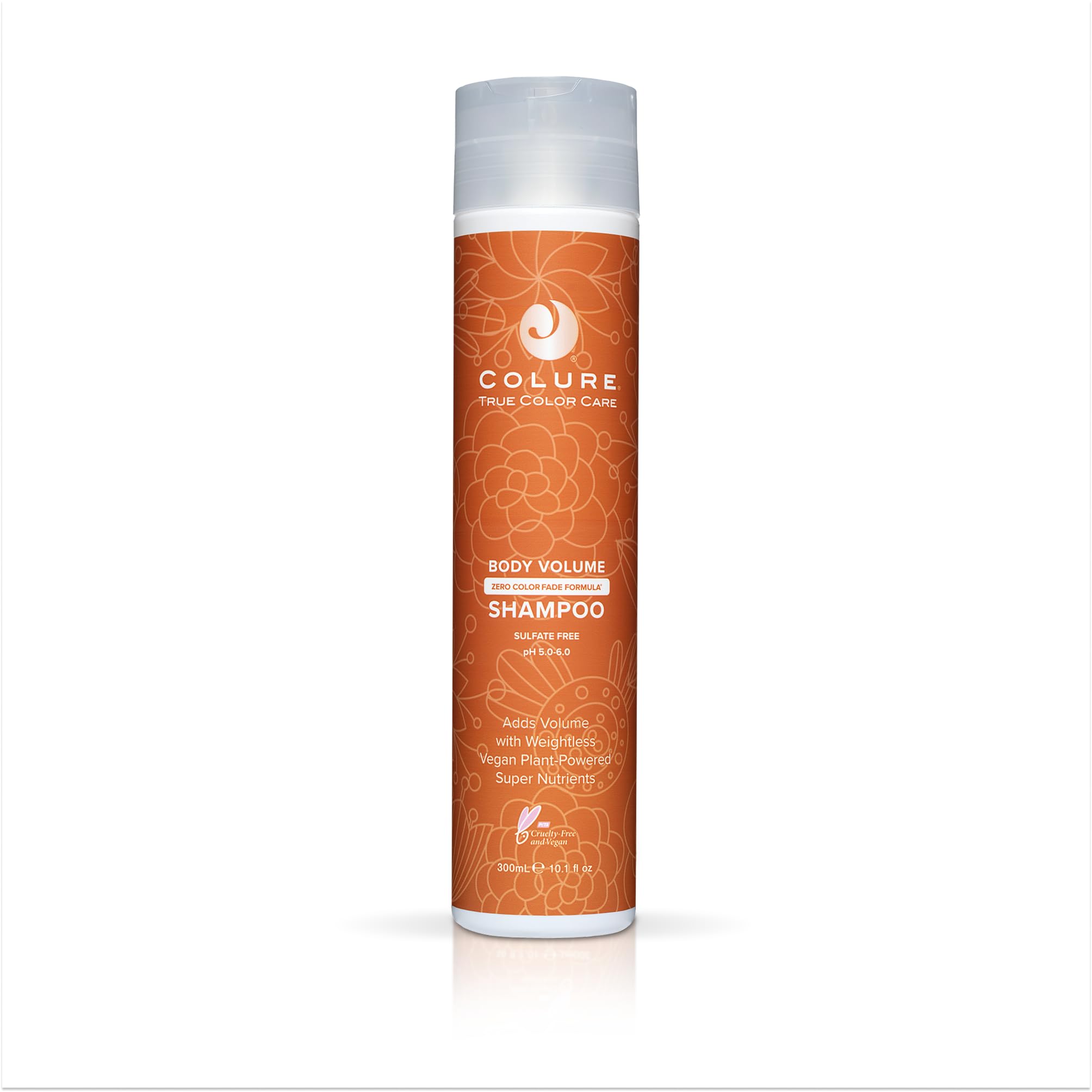 COLURE Body Volume Shampoo bottle pour shows a weightless cleanse for fine hair