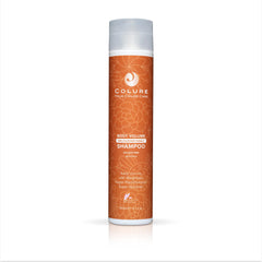 COLURE Body Volume Shampoo bottle pour shows a weightless cleanse for fine hair