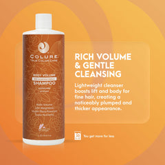 COLURE Body Volume Shampoo lather closeup shows rich foam and cleanse without heaviness
