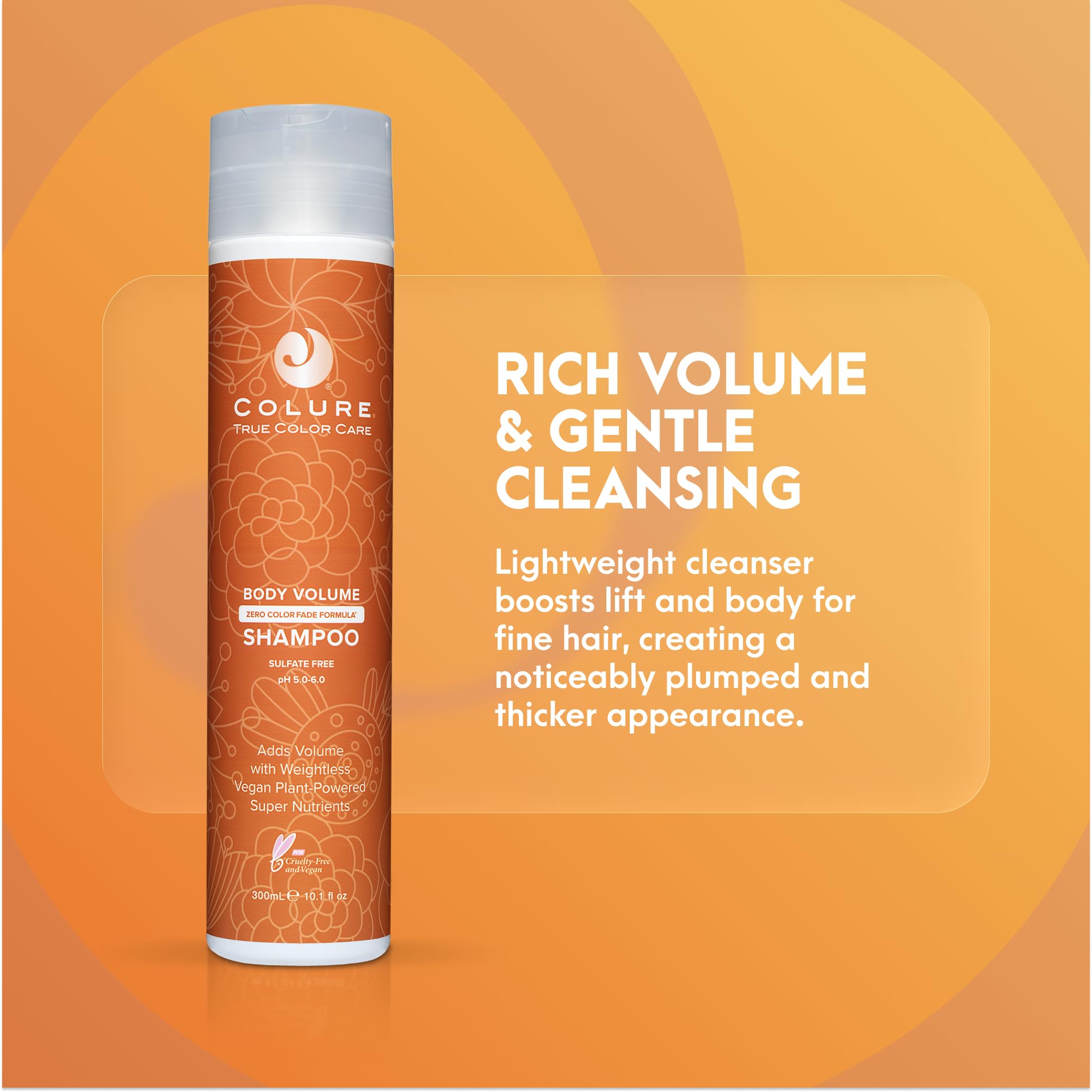 COLURE Body Volume Shampoo lifted roots for fuller, lighter styling