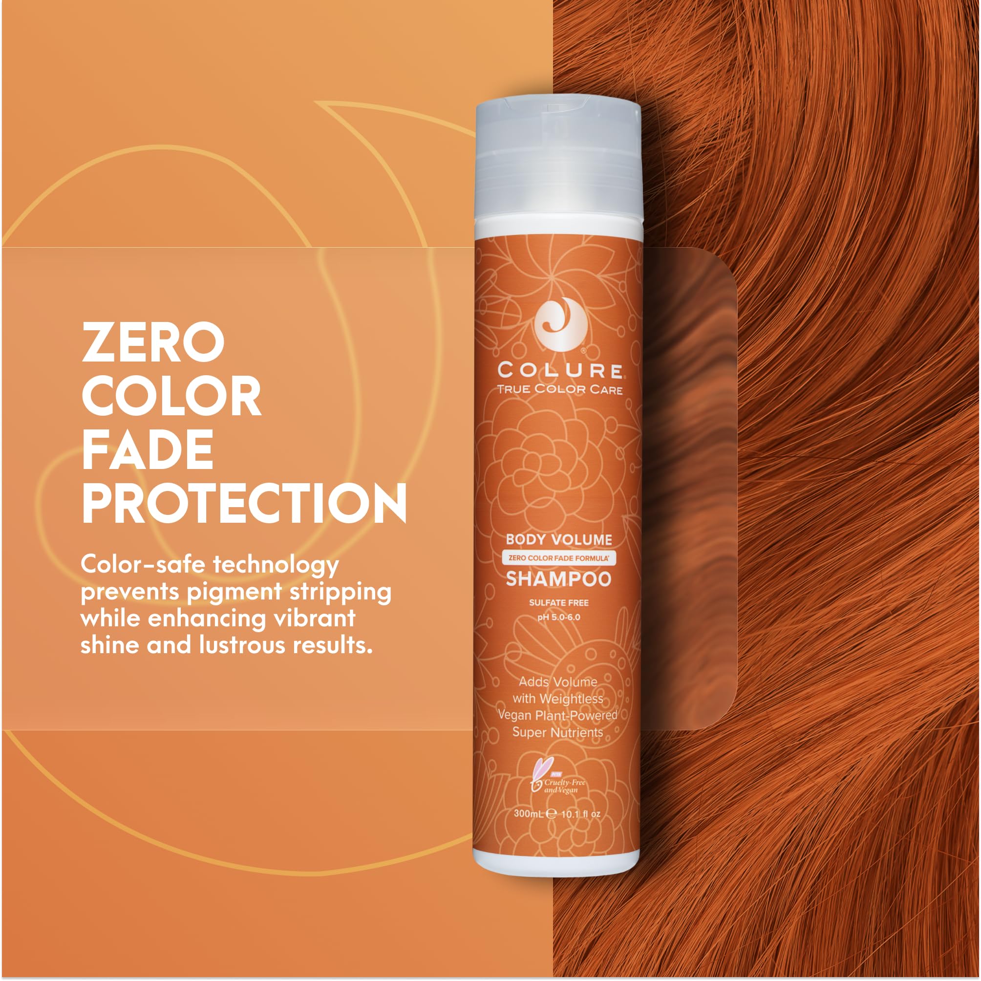 COLURE Body Volume Shampoo light foam lather cleanses gently