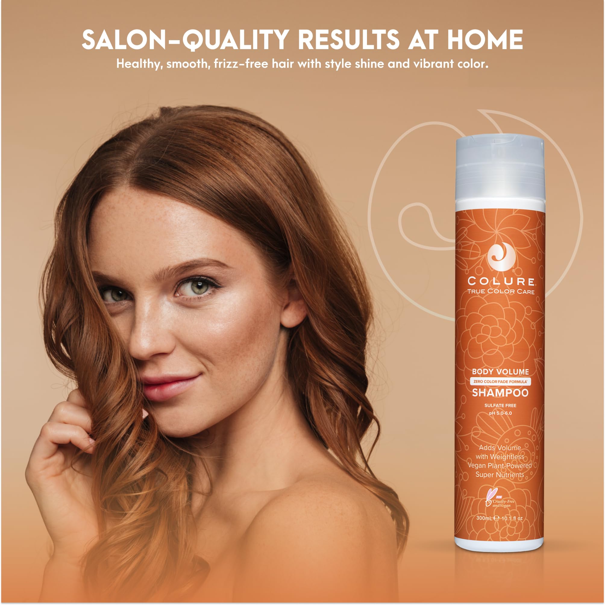 COLURE Body Volume Shampoo sulfate-free label for gentle cleansing
