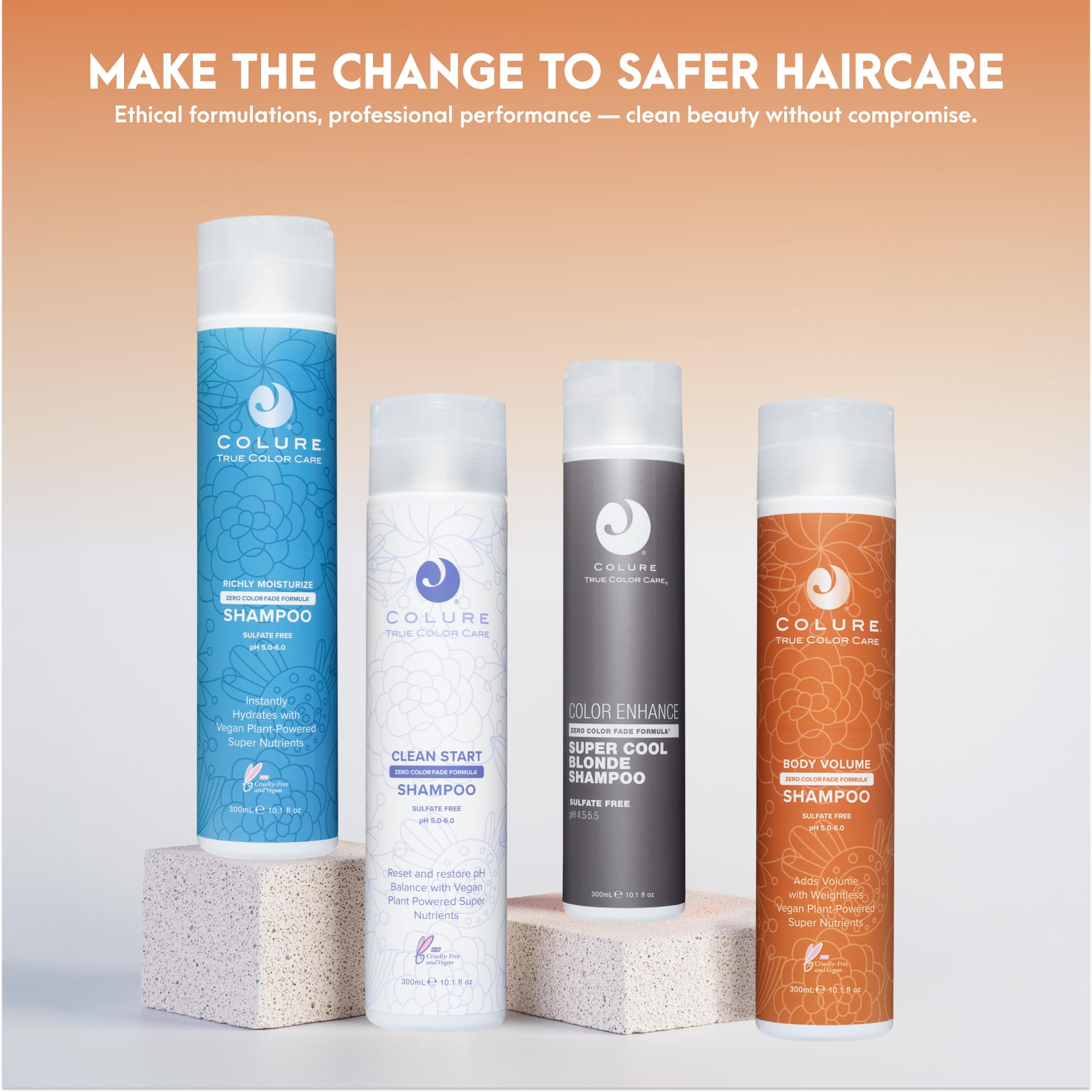 COLURE Body Volume Shampoo vegan formula emphasizes clean beauty