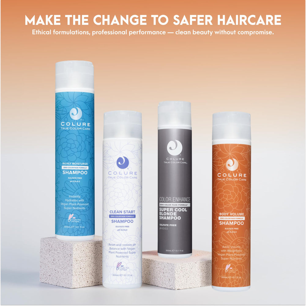 COLURE Body Volume Shampoo vegan formula emphasizes clean beauty