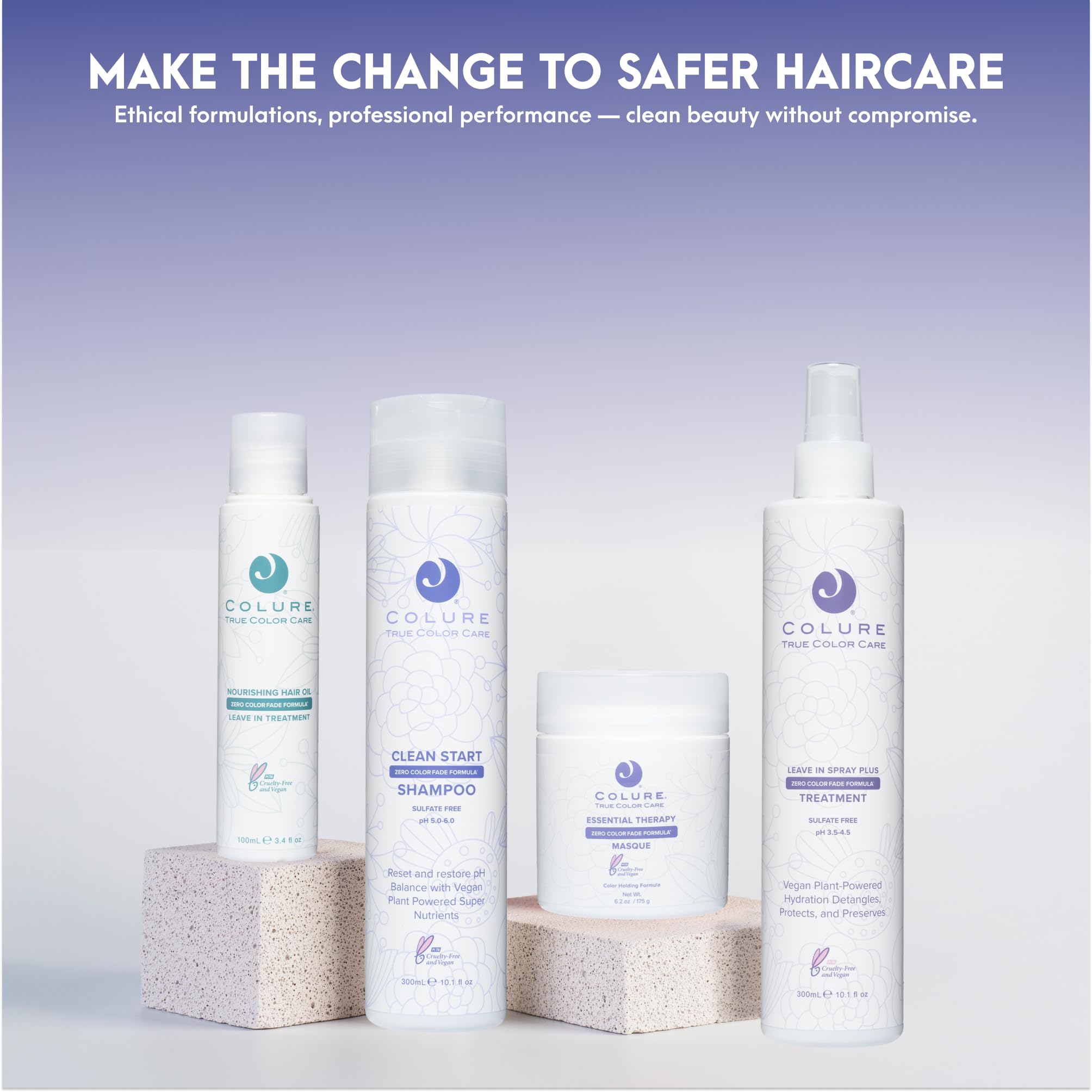 COLURE Leave-In Spray Plus ends sealed for color vibrancy.
