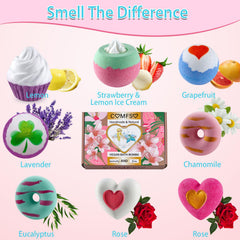 Comfso bath bombs heart shape for a soothing romantic bath