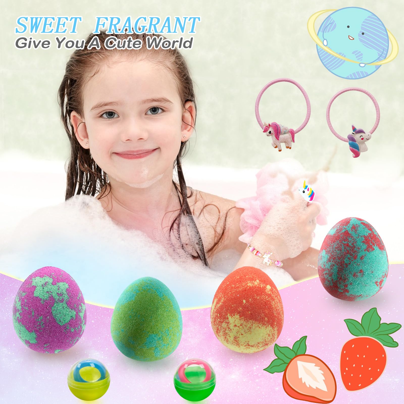 Comfso shea butter moisturizing bath bombs for kids' skin