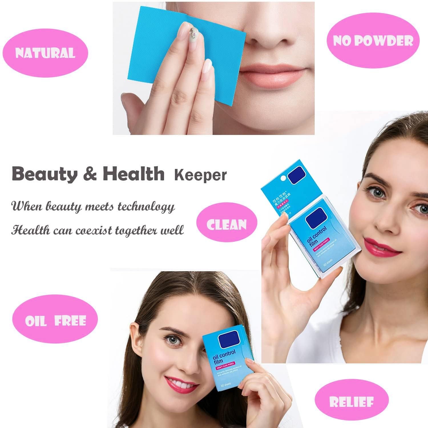 COMFYTOUCH oil blotting sheets compact in hand for on the go touchups.