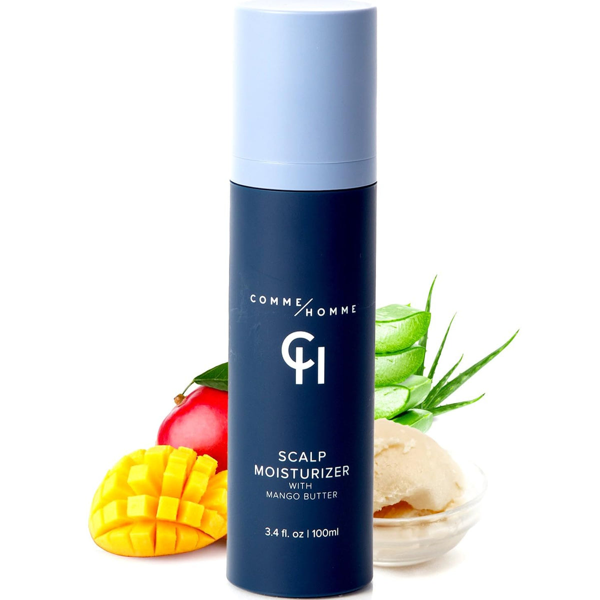 Comme Homme soothing scalp moisturizer bottle for bald heads delivering hydration on the go