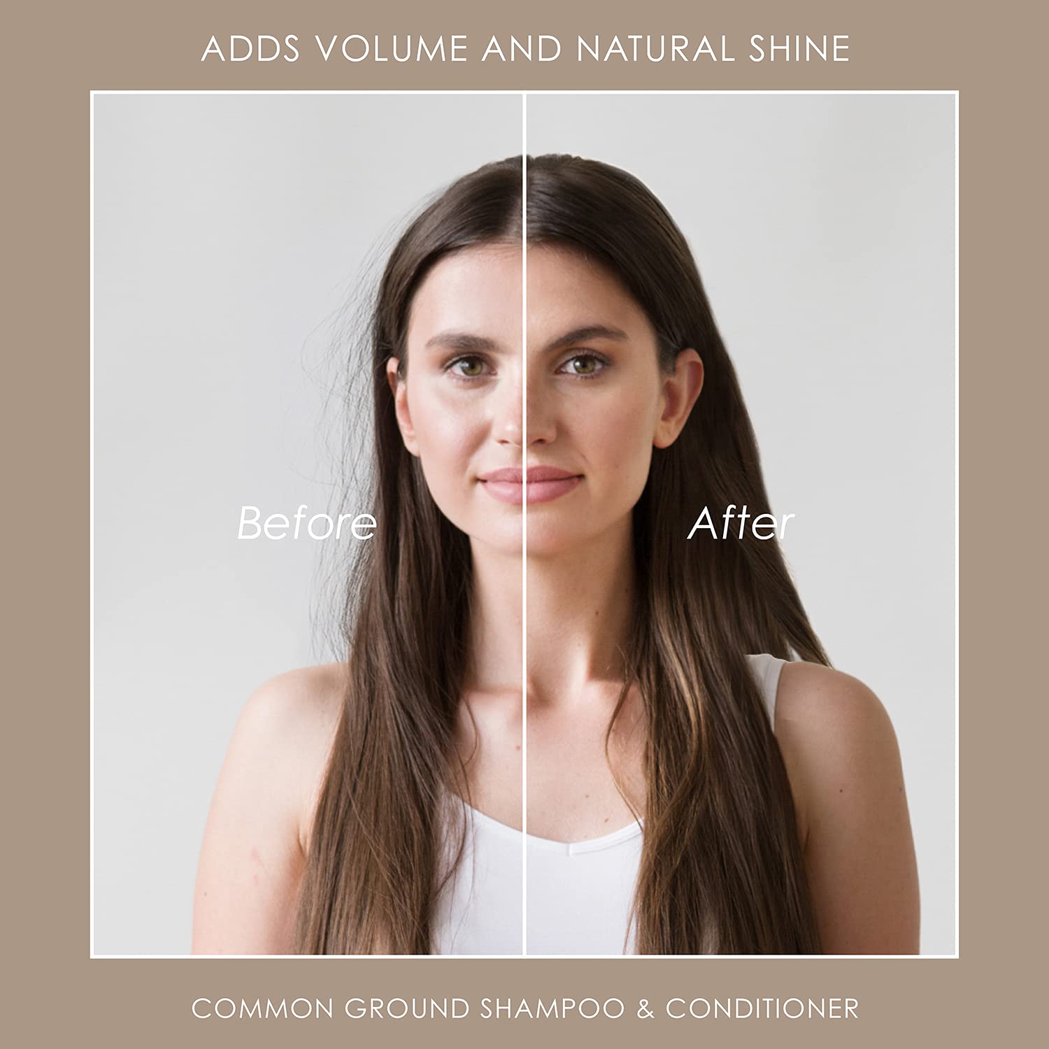Common Ground conditioner bottle pour highlights lightweight moisture for hair care.