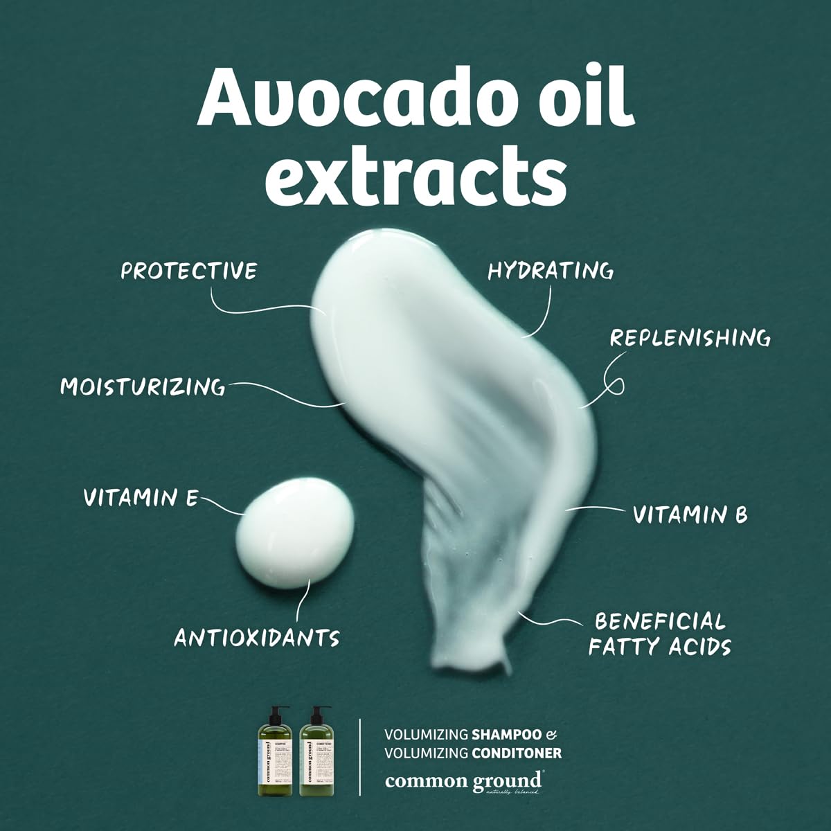 Common Ground conditioner rinse delivering smooth, manageable strands.