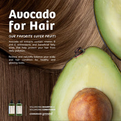 Common Ground duo in shower setup for daily hair care routine.