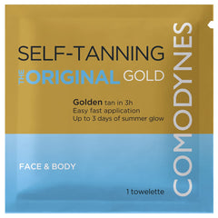 Comodynes Self-Tanning Wipes for face and neck deliver a natural, even tan