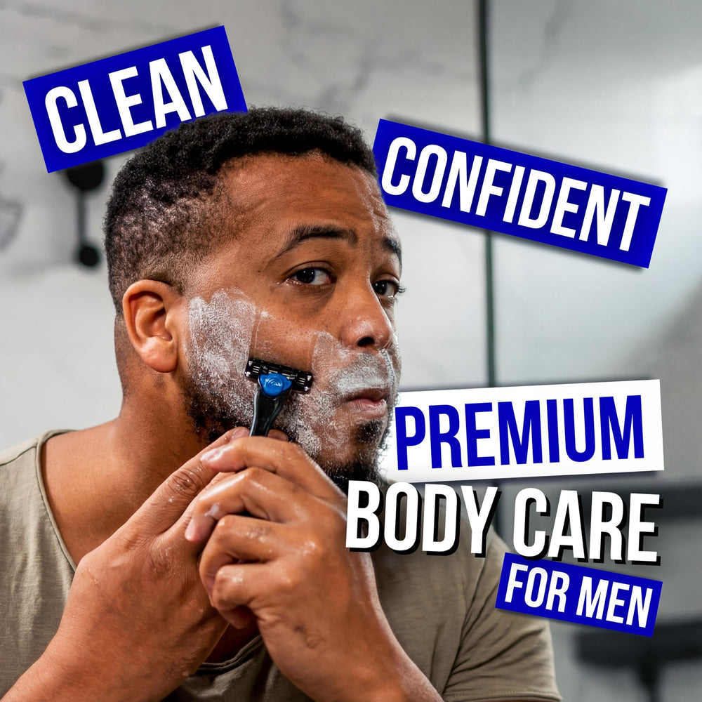 Complete For Men formula free from dyes, sulfates, and parabens for sensitive skin.