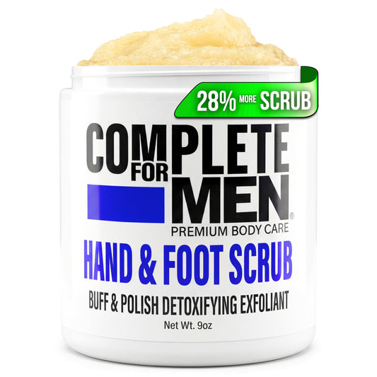 Complete for Men sugar scrub foot exfoliation for smoother soles