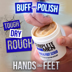 Complete for Men sugar scrub hand exfoliation for softer skin
