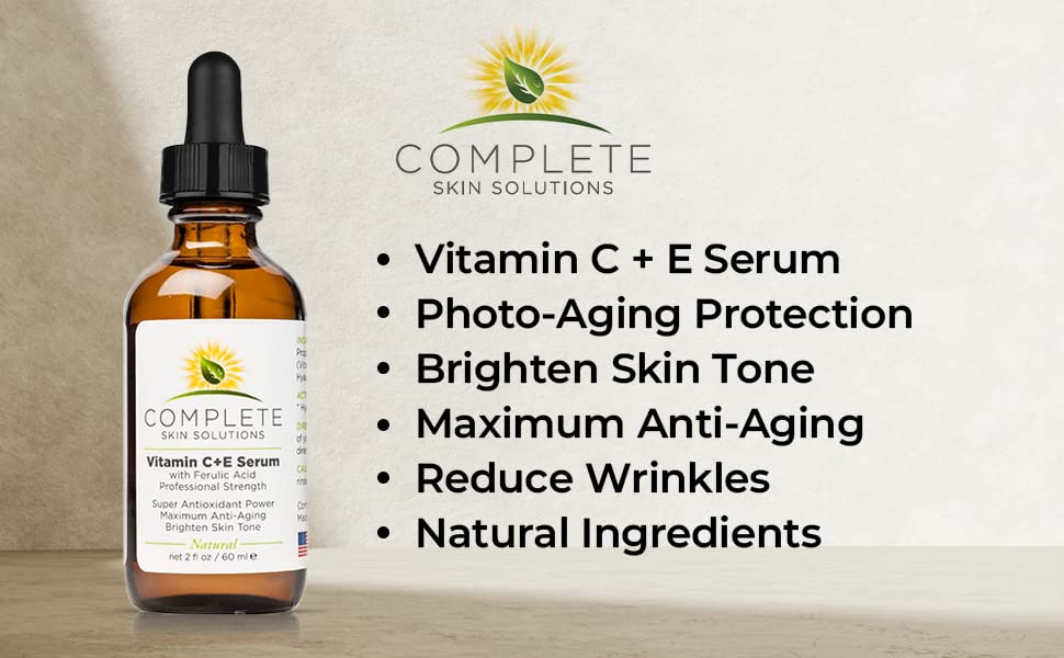 Complete Skin Solutions Vitamin C Serum gel texture absorbs quickly without greasiness.
