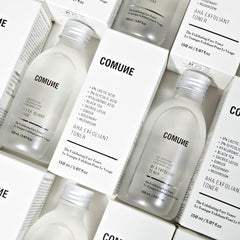 COMUNE AHA Exfoliant Toner gentle formula with fermented tea and botanicals.