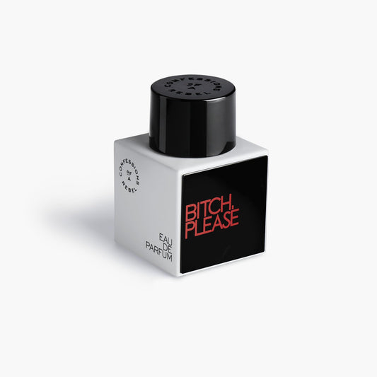 Confessions of a Rebel B*tch Please EDP mini bottle front view, ideal for travel and on-the-go scenting.