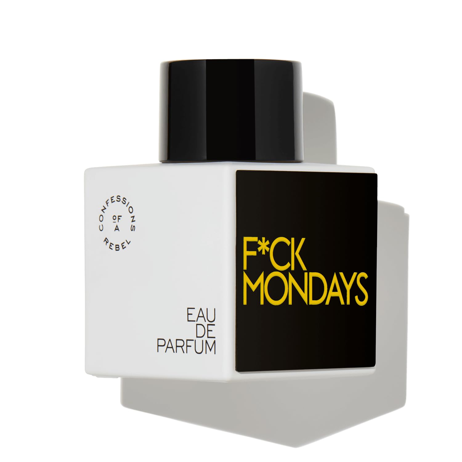 Confessions of a Rebel F*ck Mondays EDP bottle pour for an energizing start to the day