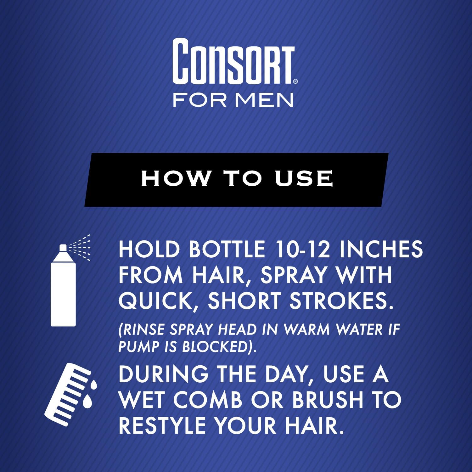 Consort label detail emphasizes unscented non-aerosol formula