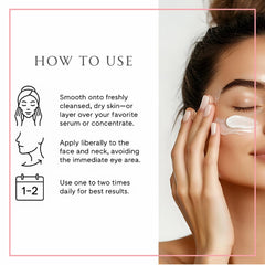 Consult Beaute Champagne Lift cream being applied to cheek