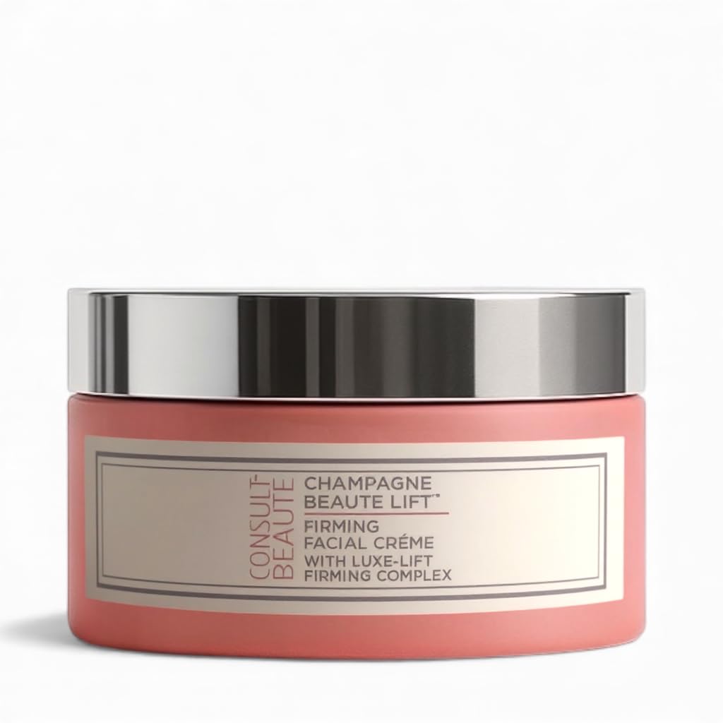 Consult Beaute Champagne Lift cream bottle highlights luxurious hydration for day and night