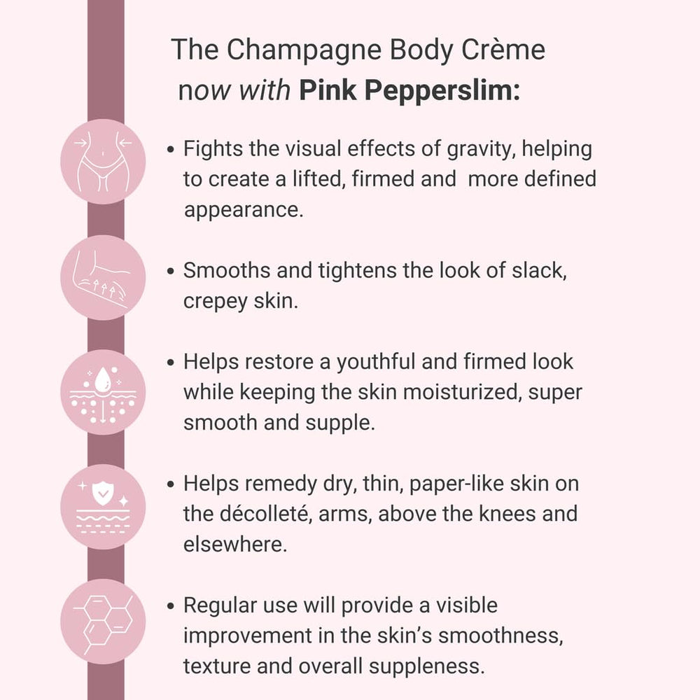 Consult Beaute Champagne Lift close-up texture highlights silky cream and smoothing benefits.